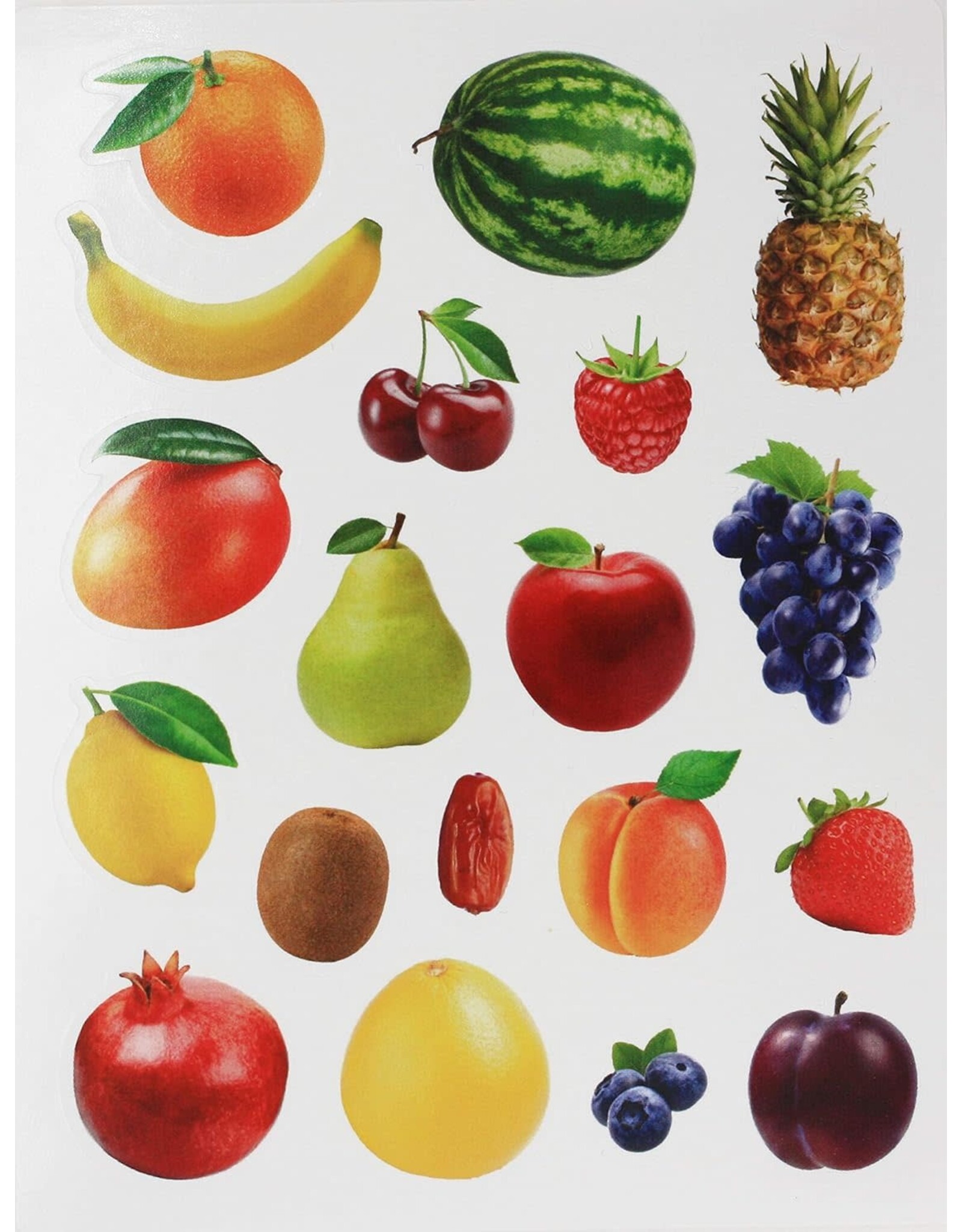 STICKERS: DIE CUT FRUIT 10  SHEETS