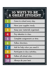 CHARTLET 10 GREAT WAYS TO BE A GREAT STUDENT