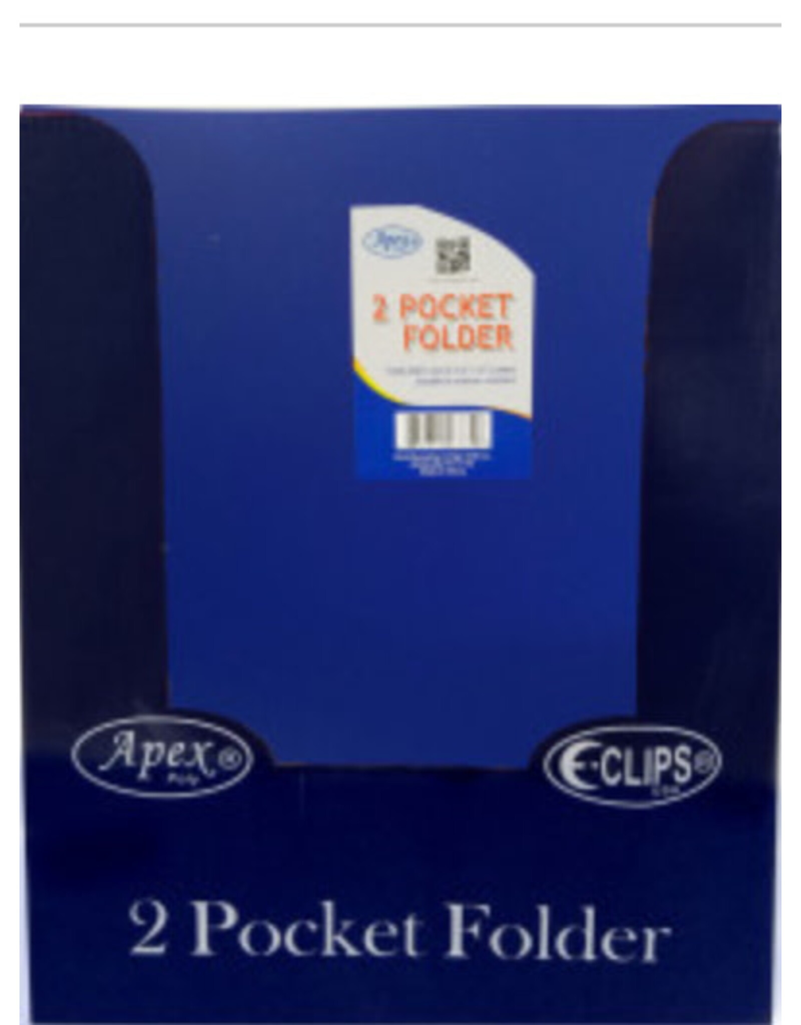 Poly 2 Pocket Folder w/ holes BLUE