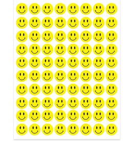 STICKER: YELLOW SMILE 8 ACROSS 10 SHEET