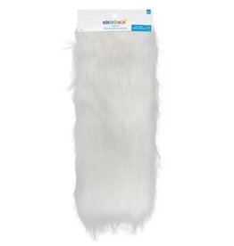 CRAFT FUR - 9x12 -LONG PILE  WHITE