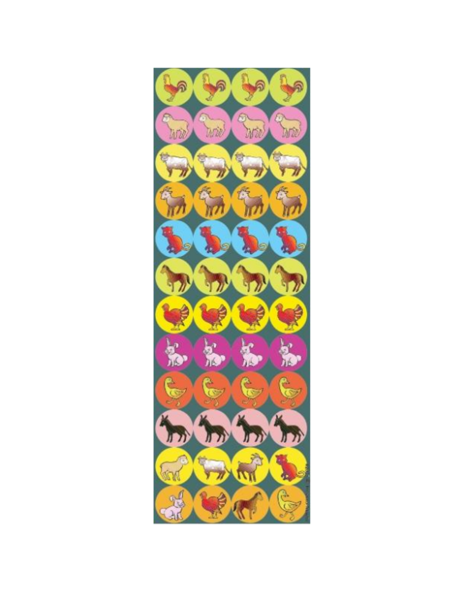 incento magic STICKERS: DOTS, MINIATURE FARM ANIMALS - 6 SHEETS