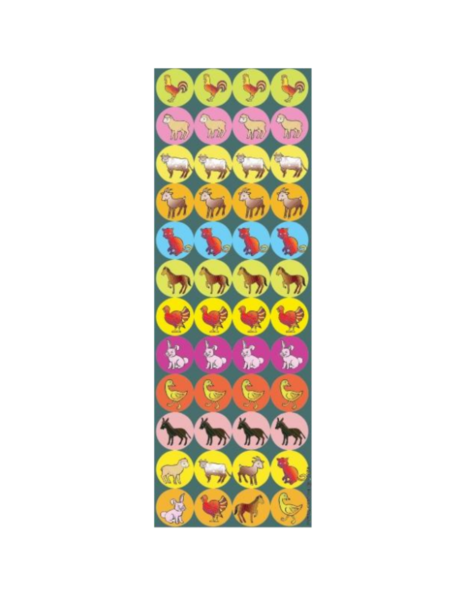 STICKERS DOTS, MINIATURE ANIMALS 6 SHEETS Creative Kids