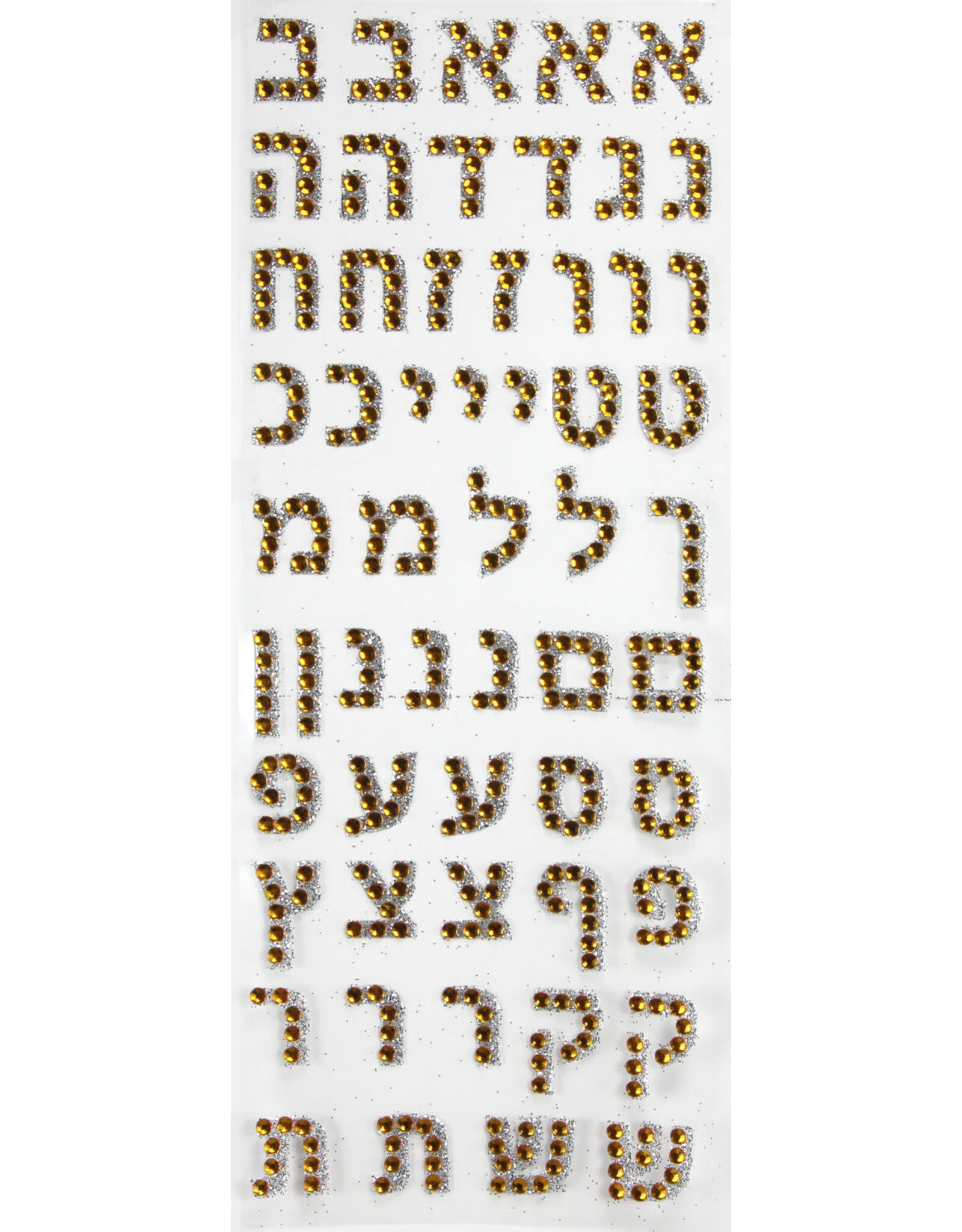 RANENU STICKERS: CRYSTAL GEM ALEF BEIS - 56 PACK