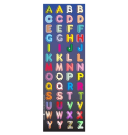 incento magic STICKERS  JUMBO DOTS -   ABC  METALLIC - 6 SHEETS