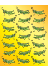 STICKERS: GRASSHOPPER REALISTIC 6 SHEETS