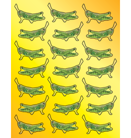 STICKERS: GRASSHOPPER REALISTIC 6 SHEETS