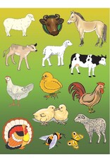 RANENU STICKERS: FARM ANIMALS - 6 SHEETS