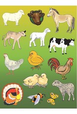 STICKERS: FARM ANIMALS - 6 SHEETS