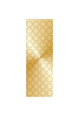 incento magic COLOR CODING STICKER: 15MM ROUND GOLD - 4 ACROSS - 6 SHEETS