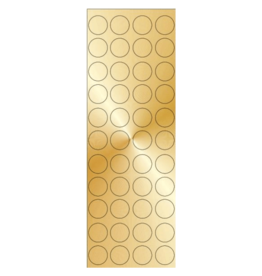 incento magic COLOR CODING STICKER: 15MM ROUND GOLD - 4 ACROSS - 6 SHEETS