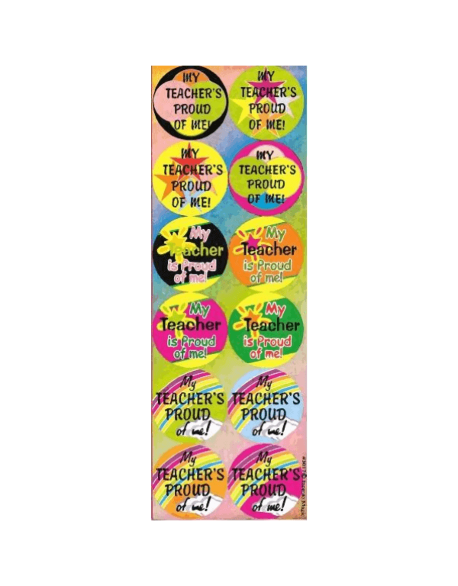 STICKERS: MY TEACHER IS PROUD OF ME - 6 SHEETS