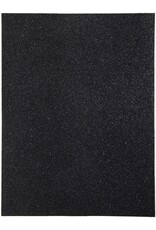 GLITTER FOAM SHEET: 9x12, 2MM BLACK