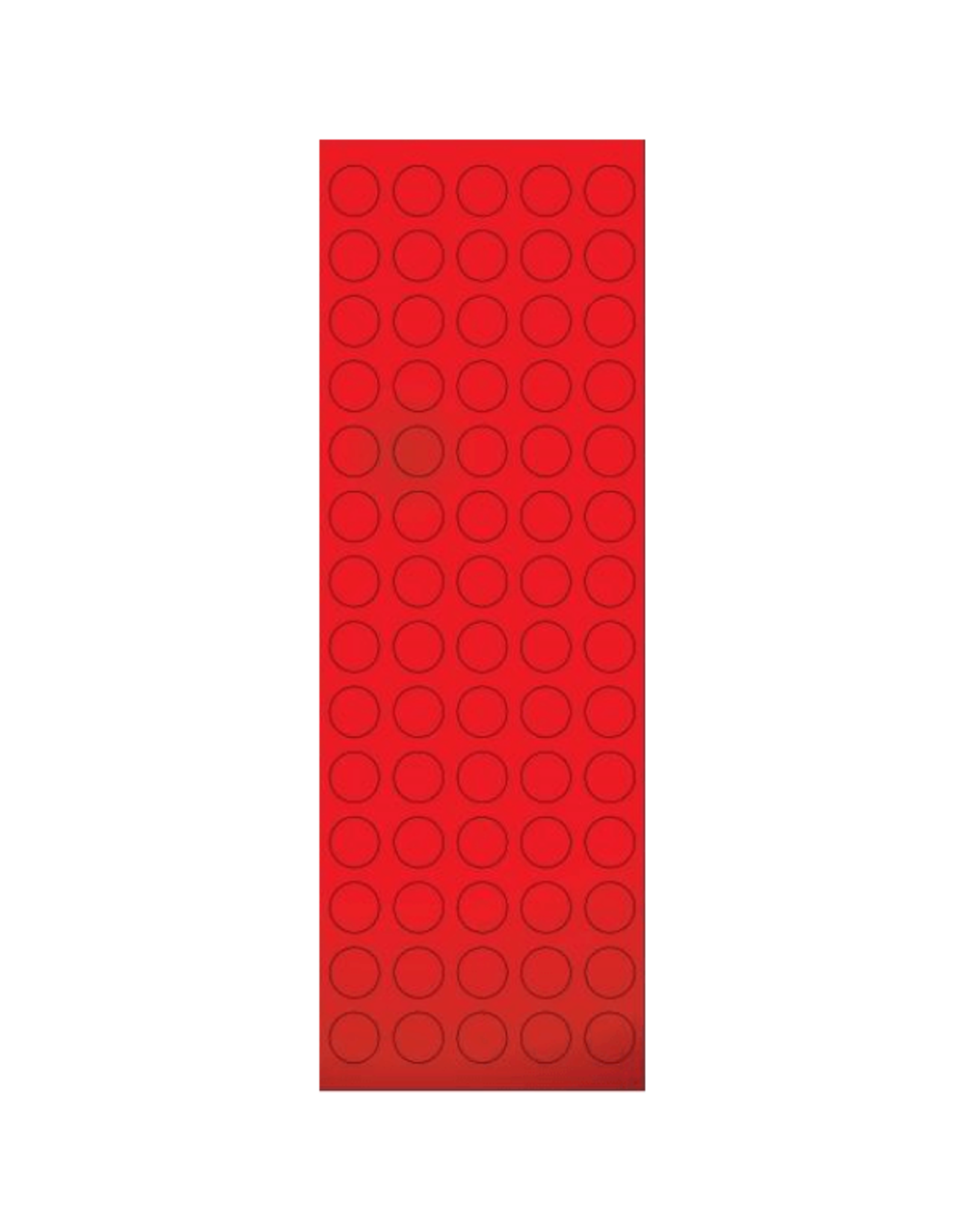 incento magic COLOR CODING STICKER - RED  - 5 ACROSS - 6 SHEETS