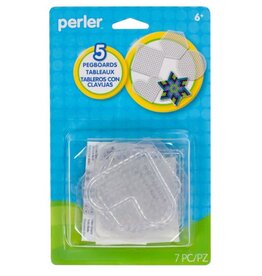PERLER -  SMALL -  CLEAR PEGBOARDS 5 PACK