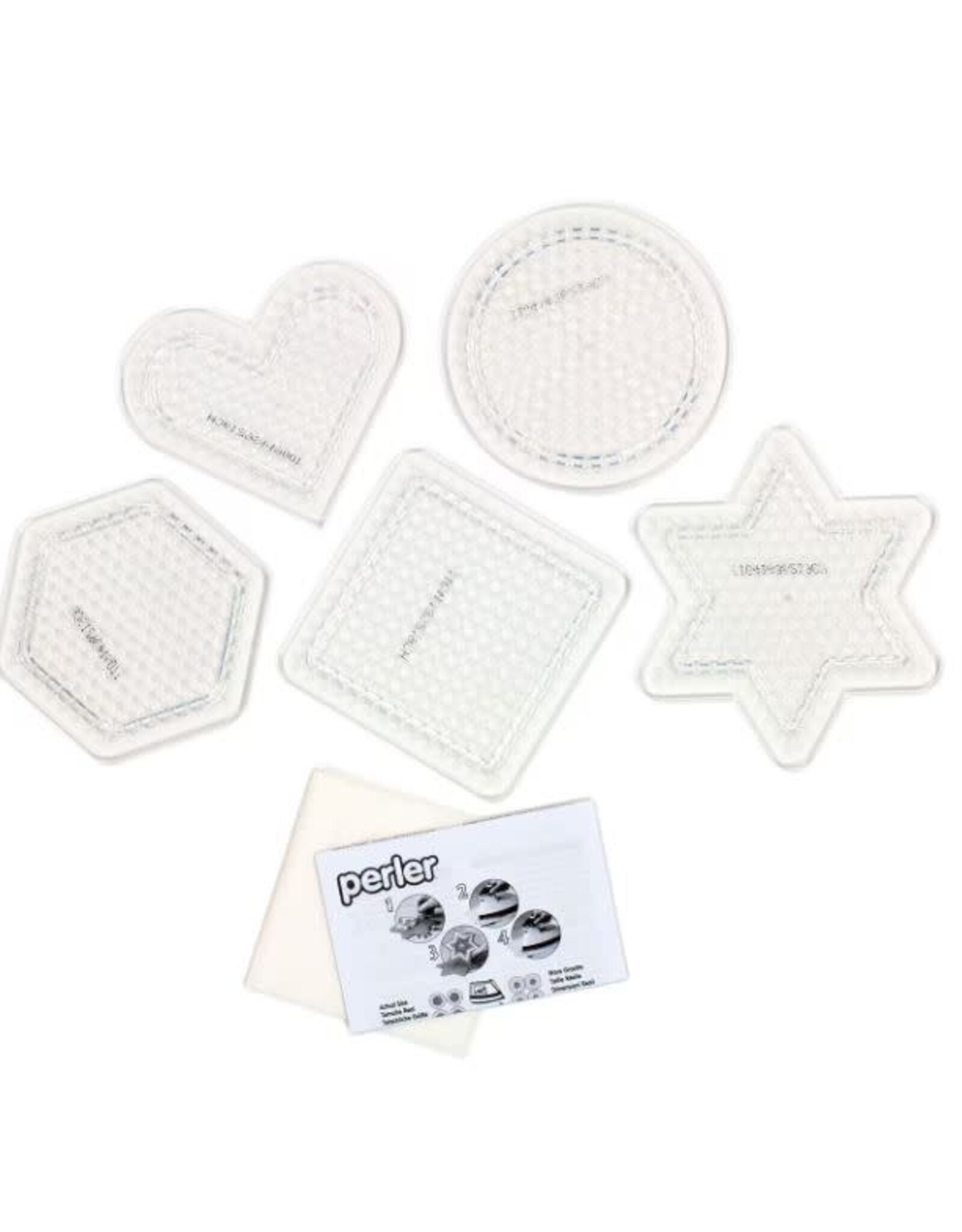 PERLER -  SMALL -  CLEAR PEGBOARDS 5 PACK
