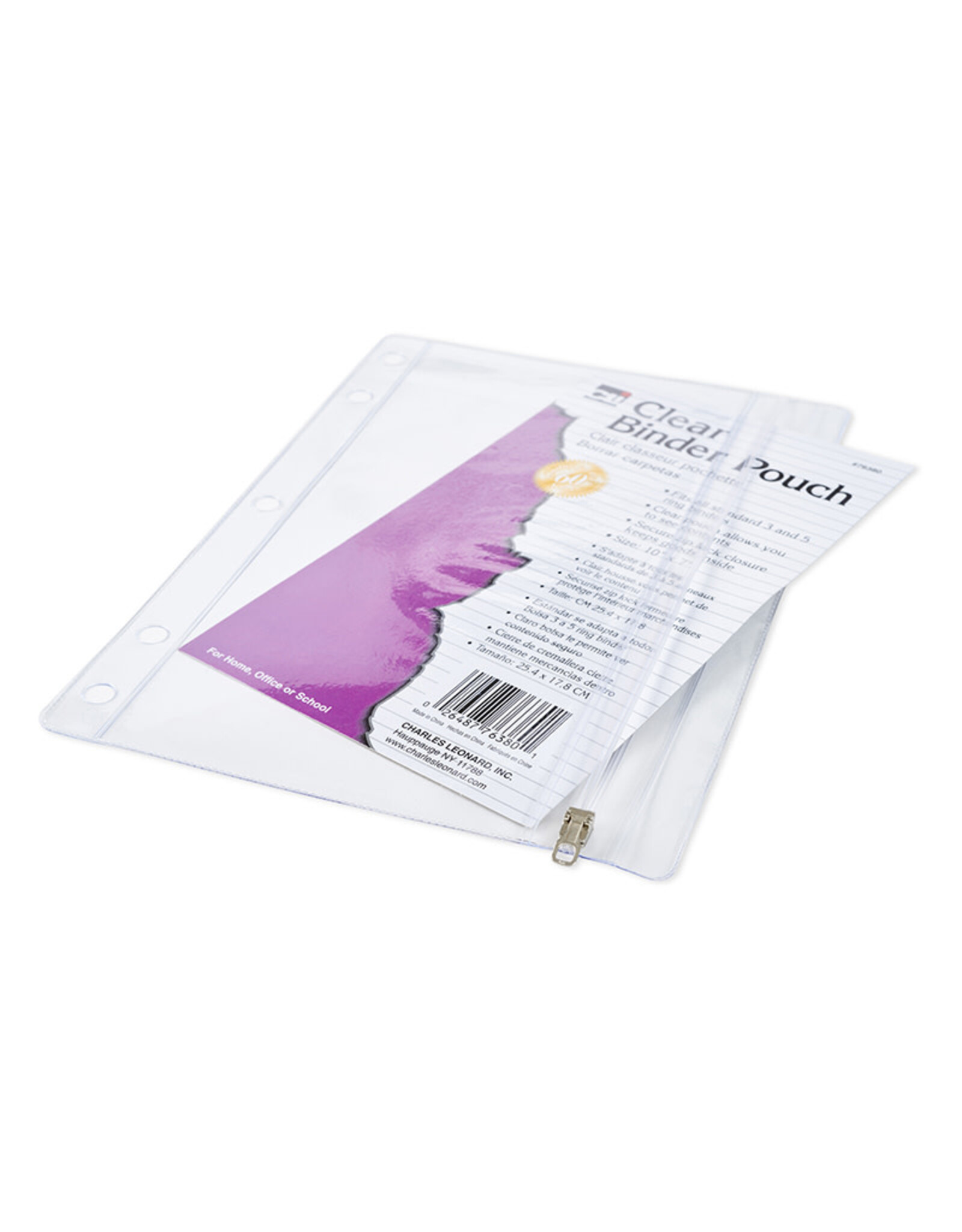 CLEAR BINDER POUCH 10"x7"