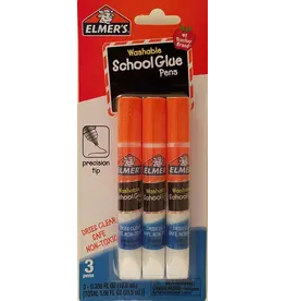 ELMER'S ELMER'S WASHABLE  GLUE PENS -  3 PACK