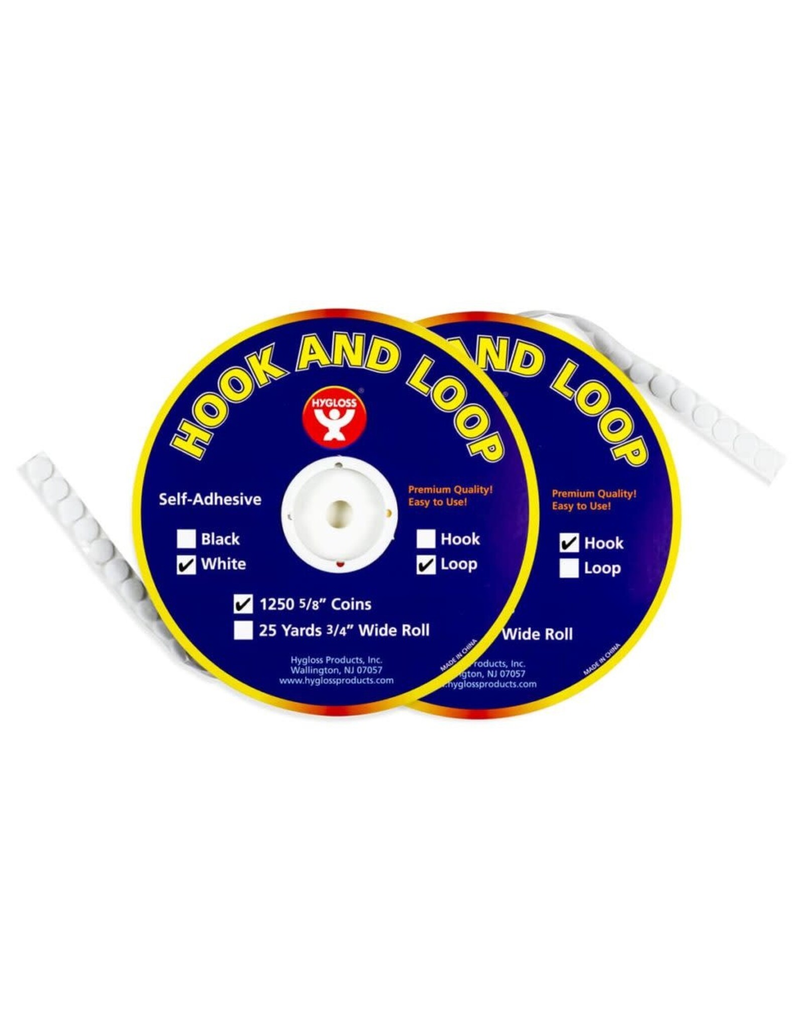 VELCRO COINS  HOOK & LOOP  1,250 SETS