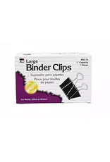 BINDER CLIPS: 2'' WIDTH 1" CAPACITY   - 12 PACK