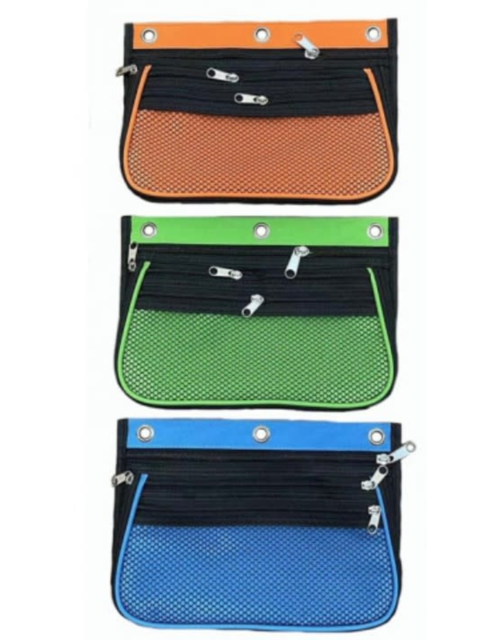PENCIL POUCH - 3-POCKET - 10.25"X7.25"  EXPANDING