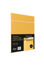 KRAFT ENVELOPES 10"x13" PEEL & STICK -  3 PACK