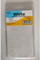 COLOR CODING STICKER:  ¾", ROUND WHITE - 504 PACK