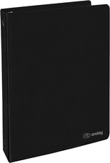 VIEW BINDER: 1" O-RING WITH 2 POCKETS - BLACK