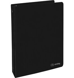 VIEW BINDER: 1" O-RING WITH 2 POCKETS - BLACK