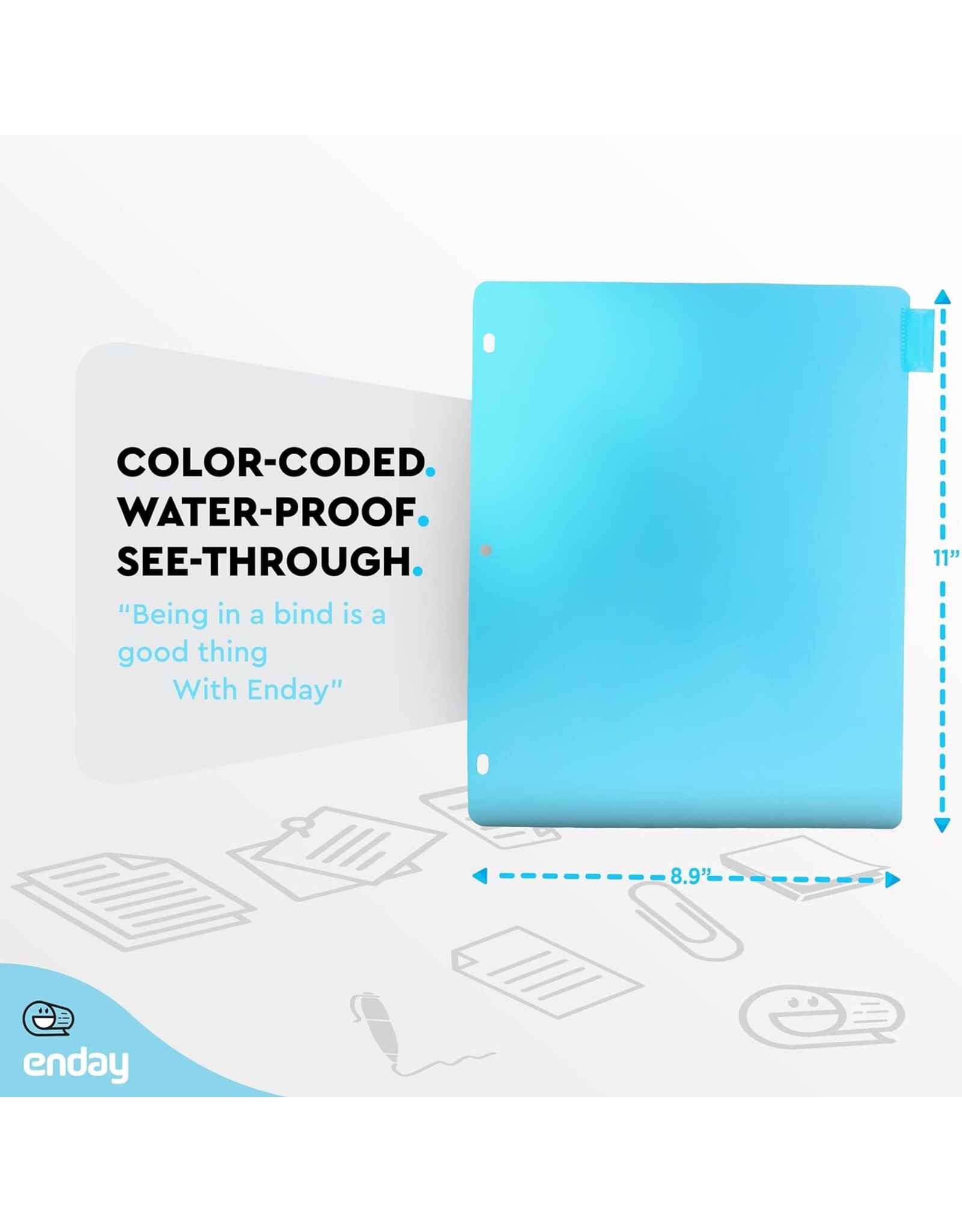 3 RING BINDER DIVIDERS  WITH 5 COLORFUL TABS