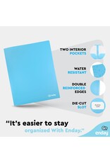 POLY FOLDER: 2 POCKET - BLUE