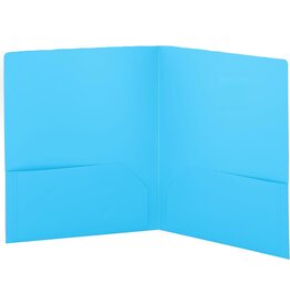 POLY FOLDER: 2 POCKET - BLUE