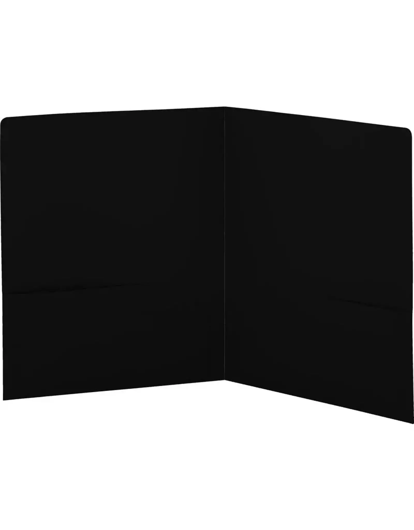 POLY FOLDER: 2 POCKET - BLACK