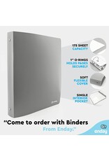 POLY FLEX BINDER: 1" O-RING  - GRAY