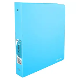 POLY FLEX BINDER: 1" O-RING  - BLUE