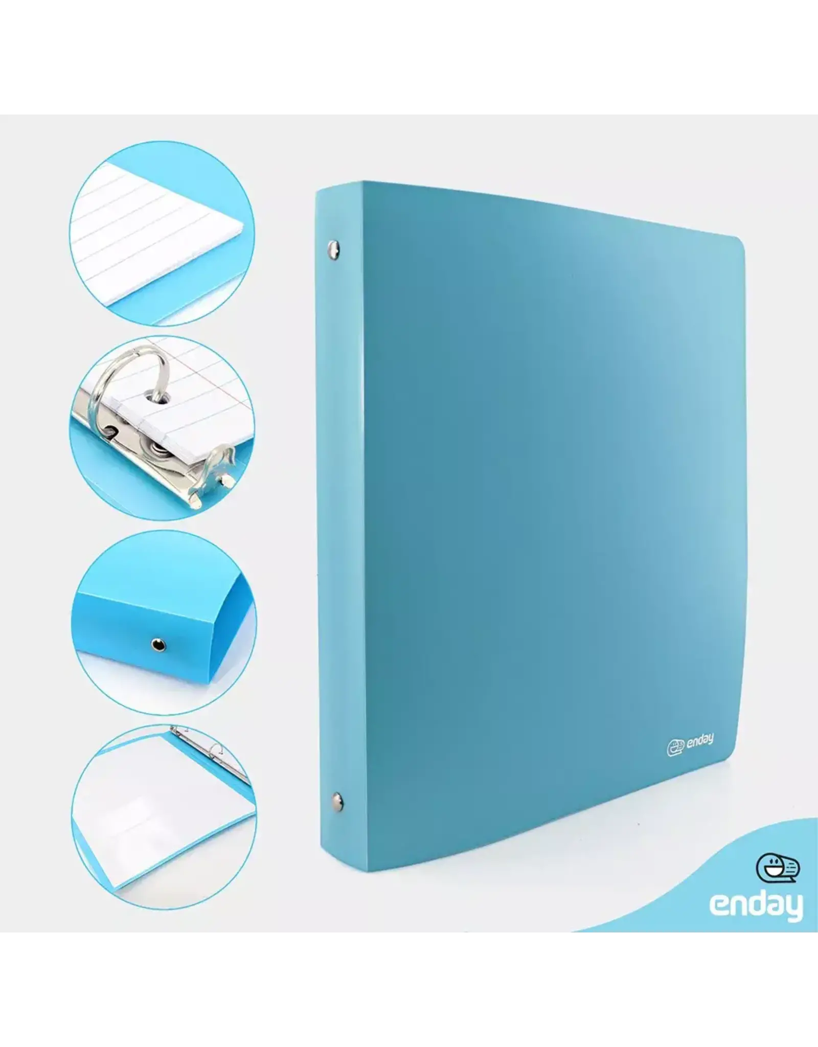 POLY FLEX BINDER: 1" O-RING  - BLUE