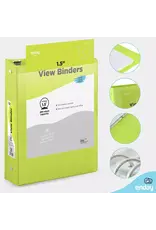 VIEW BINDER: 1.5" O-RING WITH 2 POCKETS - GREEN