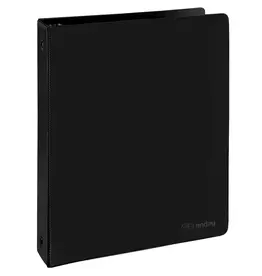 VIEW BINDER: 1.5" O-RING WITH 2 POCKETS - BLACK