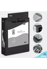VIEW BINDER: 1.5" O-RING WITH 2 POCKETS - BLACK
