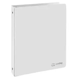 VIEW BINDER: 1.5" O-RING WITH 2 POCKETS - WHITE