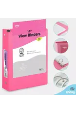 VIEW BINDER: 1.5" O-RING WITH 2 POCKETS - PINK VIEW BINDER: 1.5" O-RING WITH 2 POCKETS - PINK