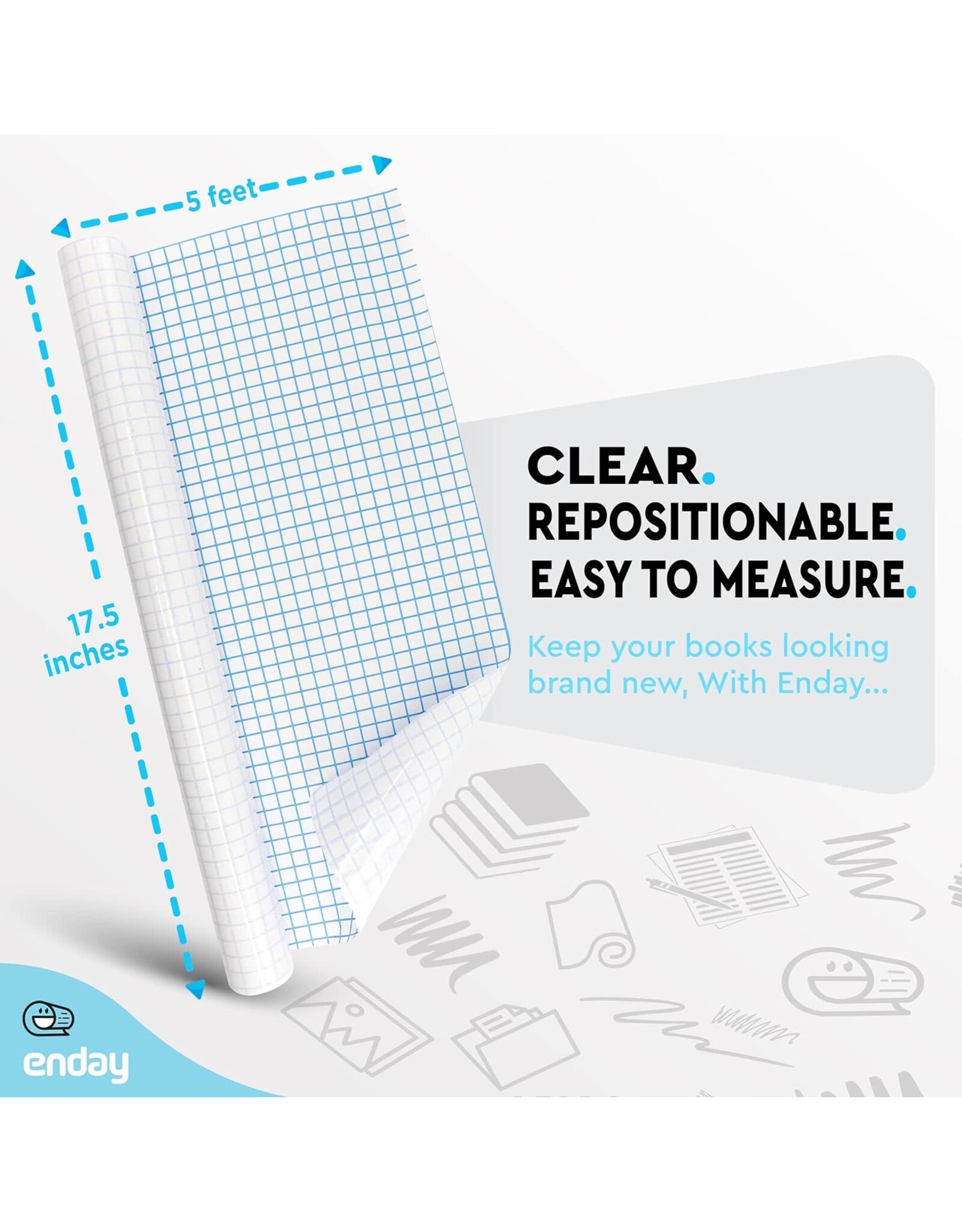 CONTACT PAPER: CLEAR 17.5" x 9 FEET