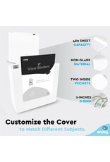 VIEW BINDER: 2" D-RING WITH 2 POCKETS - WHITE VIEW BINDER: 2" D-RING WITH 2 POCKETS - WHITE