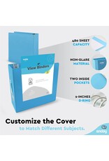 VIEW BINDER: 2" D-RING WITH 2 POCKETS - BLUE