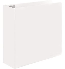 VIEW BINDER: 3" D-RING WITH 2 POCKETS - WHITE