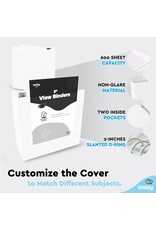 VIEW BINDER: 3" D-RING WITH 2 POCKETS - WHITE