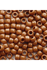 Essentials PONY BEADS: OPAQUE  BROWN 6mmX9mm 750 PACK
