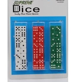 DRUM OF DICE: RED, GREEN, WHITE, 48 PACK