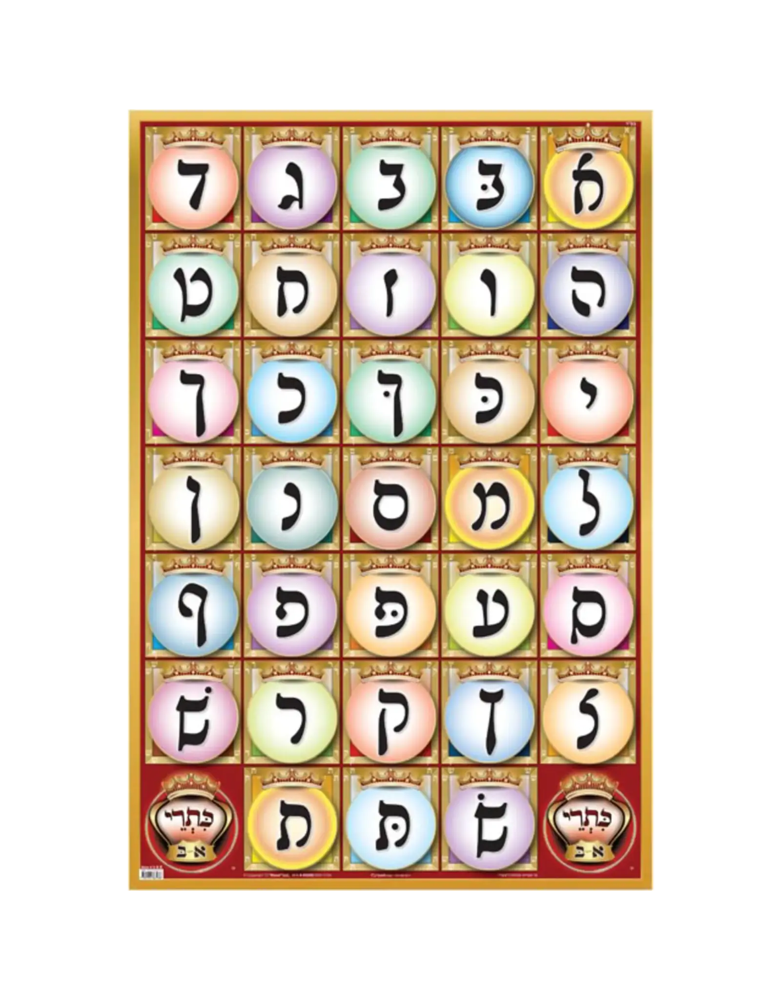 POSTER: KISREI ALEF BEIS RASHI LETTERS 19x27