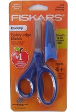 FISKARS CHILD 5" SCISSORS POINTY TIP WITH ERASER SHEATH - BLUE